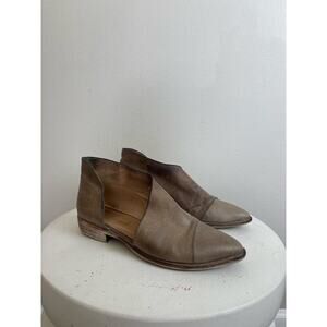 Free People Royale Flat - Taupe Grey Size 36